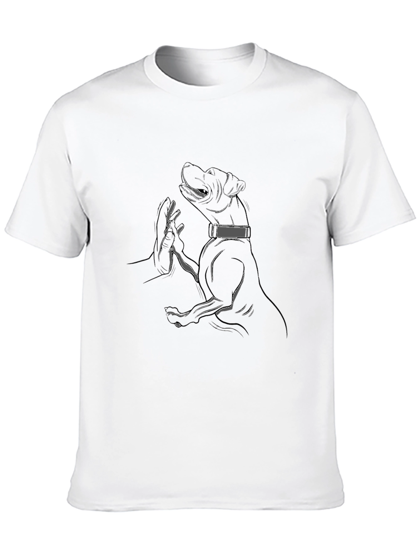 Dog High Five Graphic Tee - Black T-Shirt