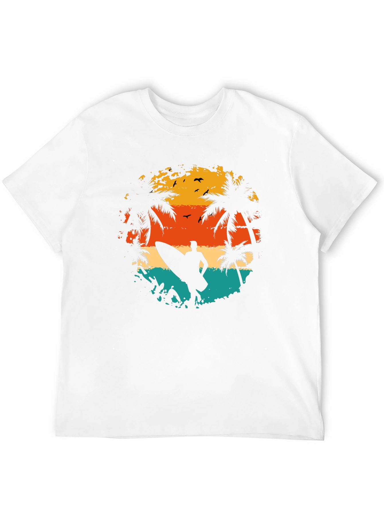 Surfer Sunset Graphic Tee - Black