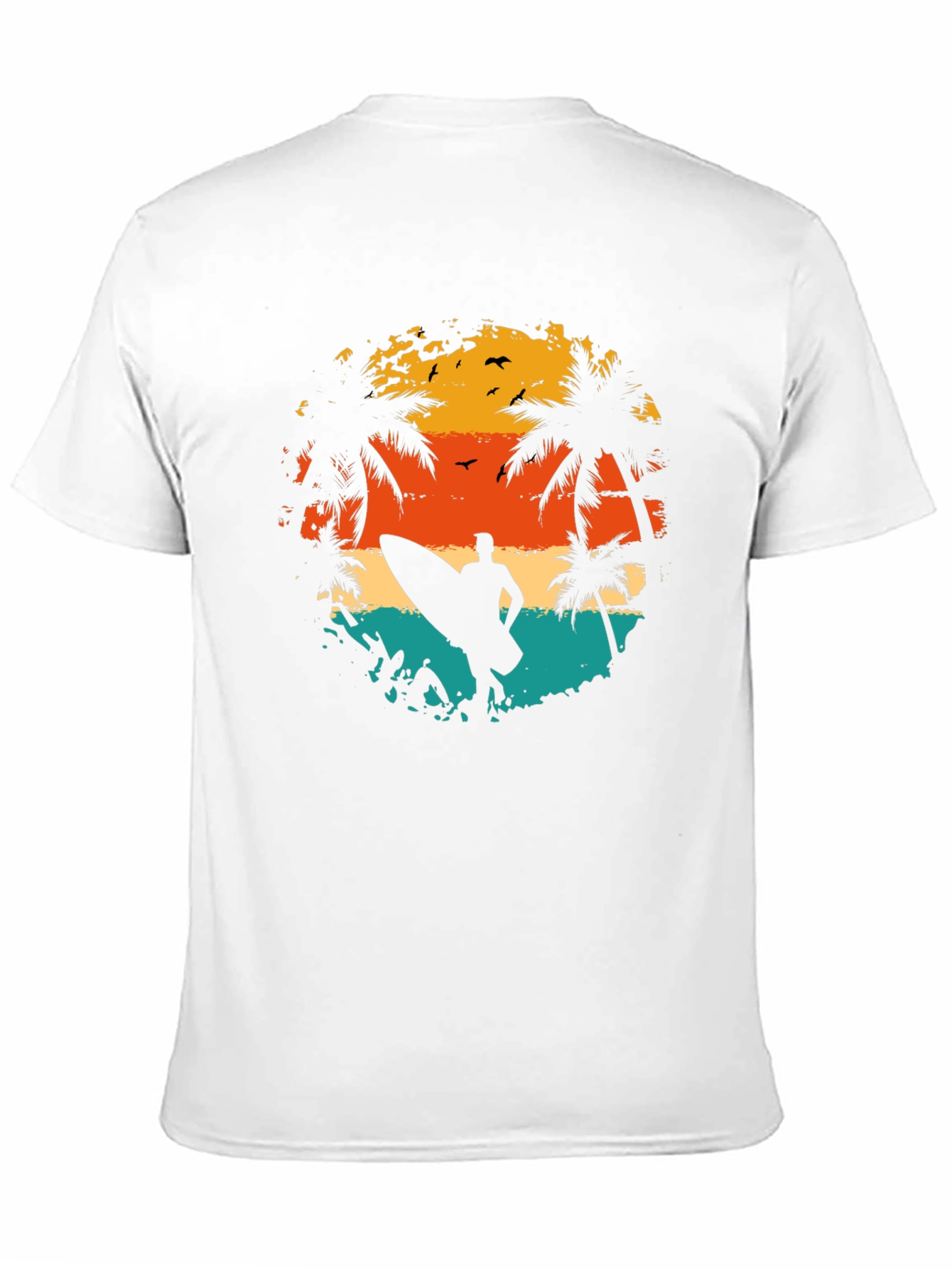 Surfer Sunset Graphic Tee - Black