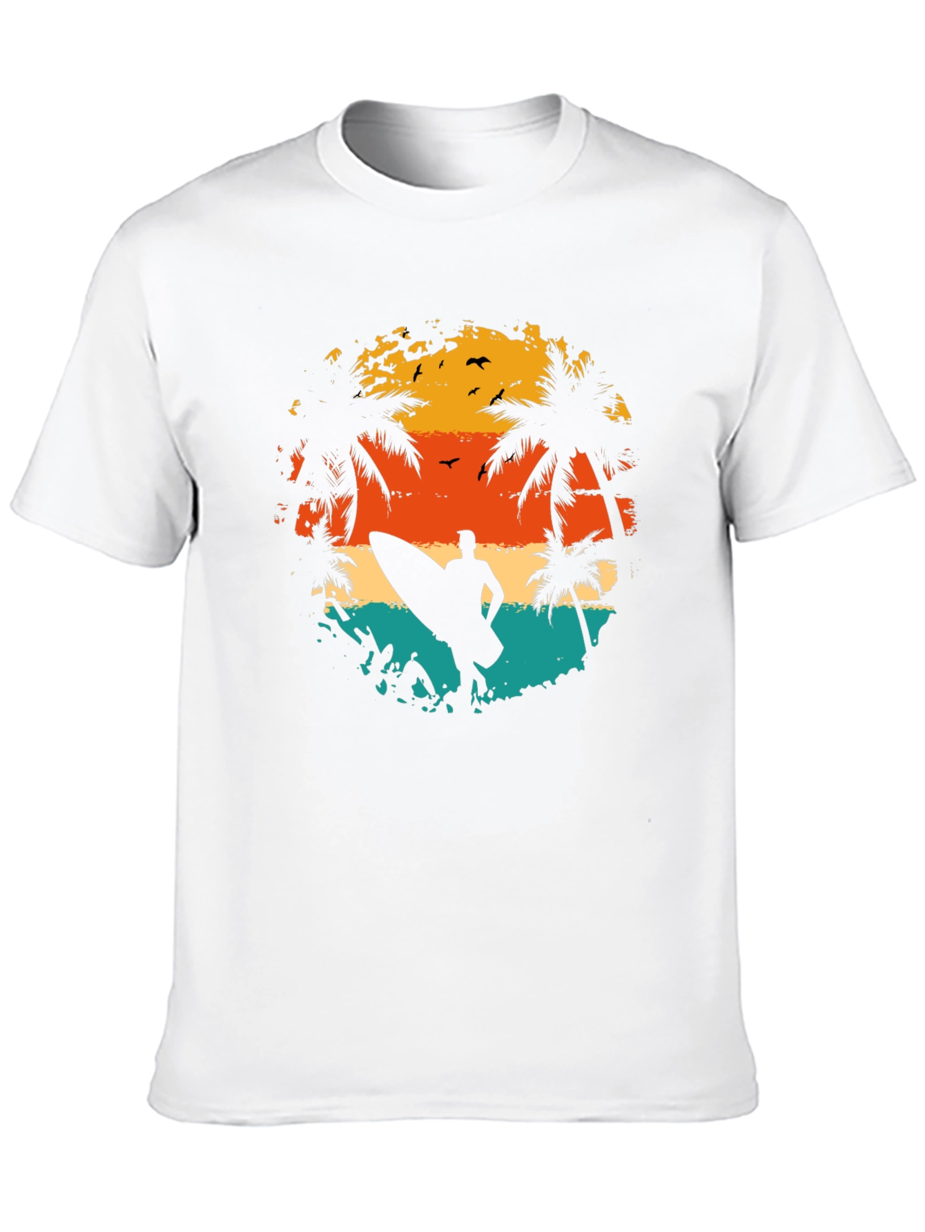 Surfer Sunset Graphic Tee - Black