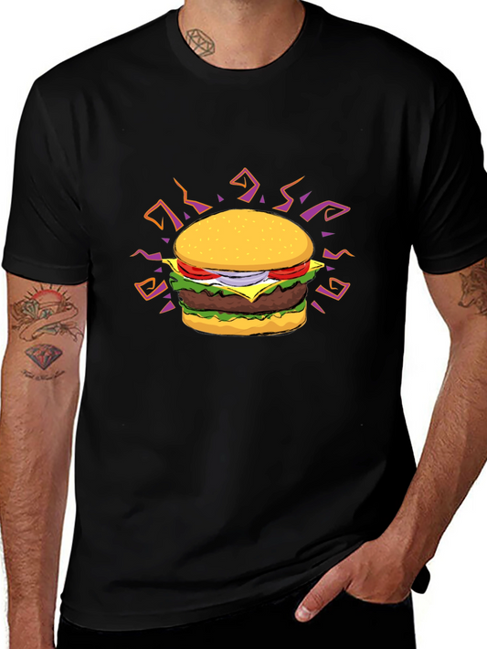 Burger Graphic T-Shirt - Black