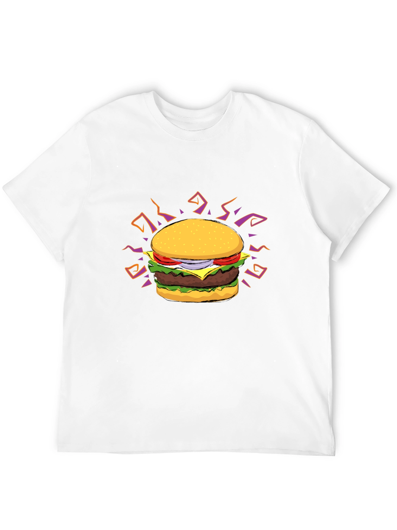 Burger Graphic T-Shirt - Black
