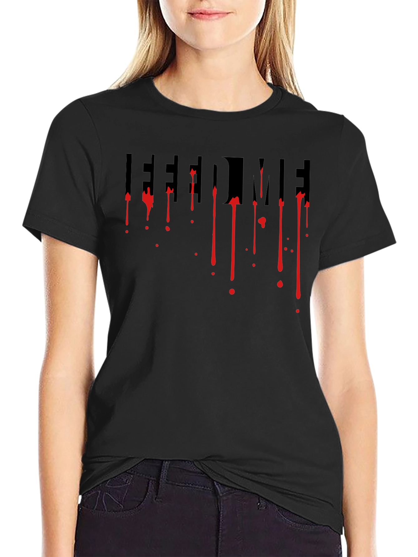 Feed Me T-Shirt - Dripping Red Design
