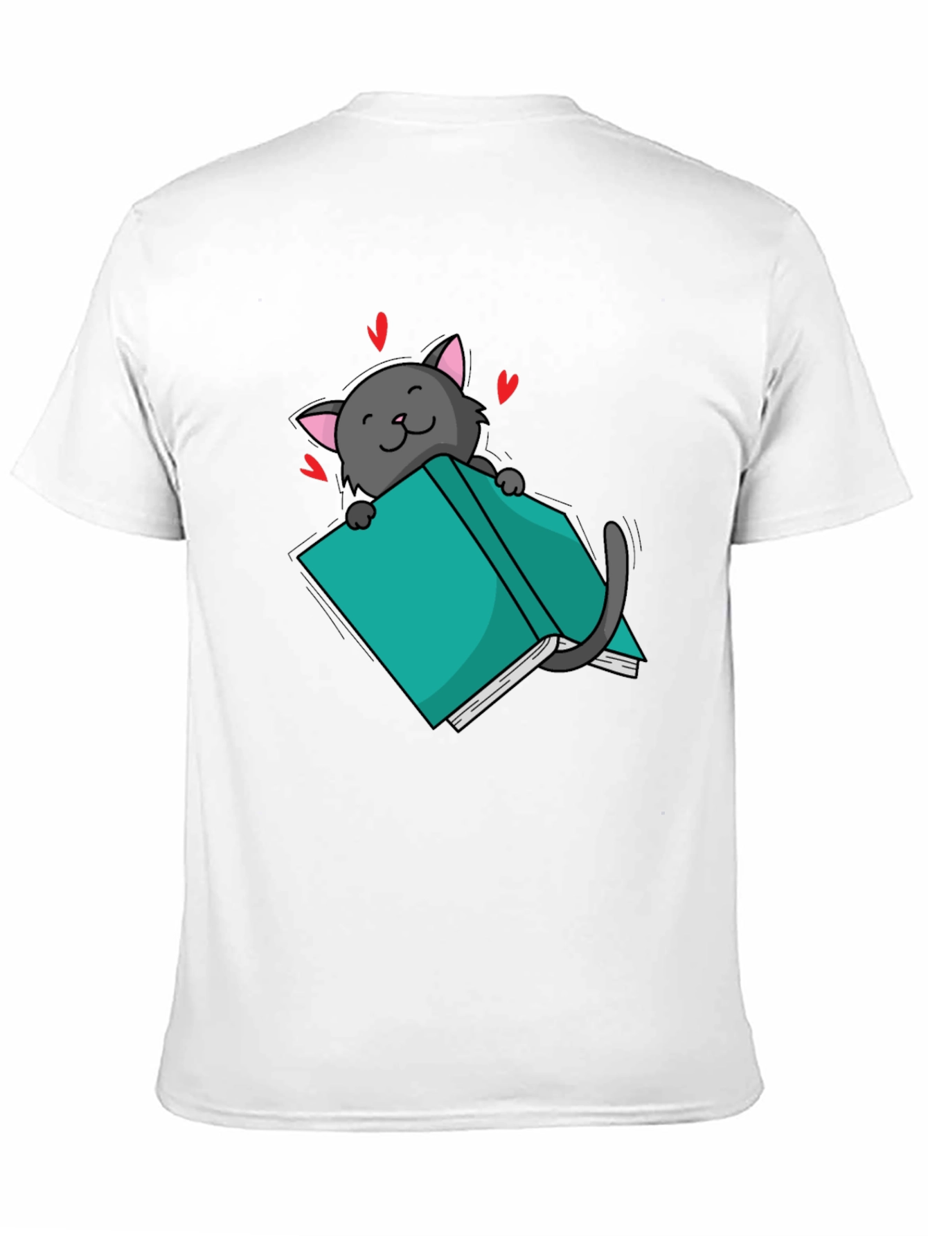 Cat Reading Book T-Shirt