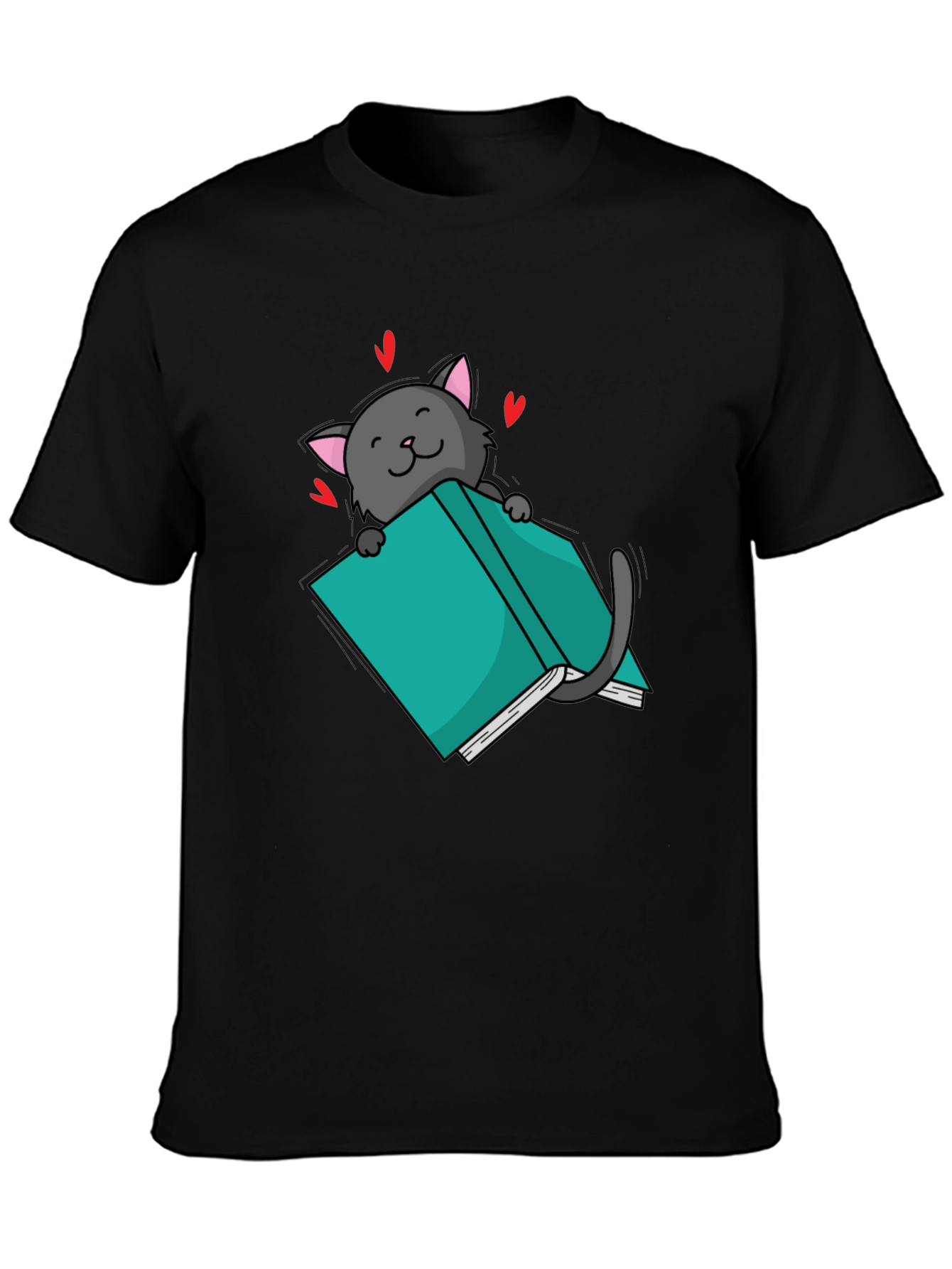 Cat Reading Book T-Shirt