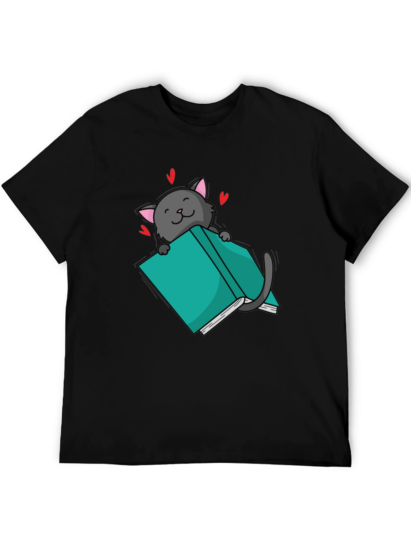 Cat Reading Book T-Shirt