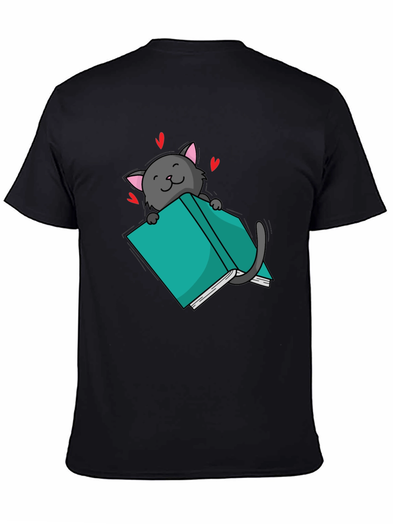 Cat Reading Book T-Shirt