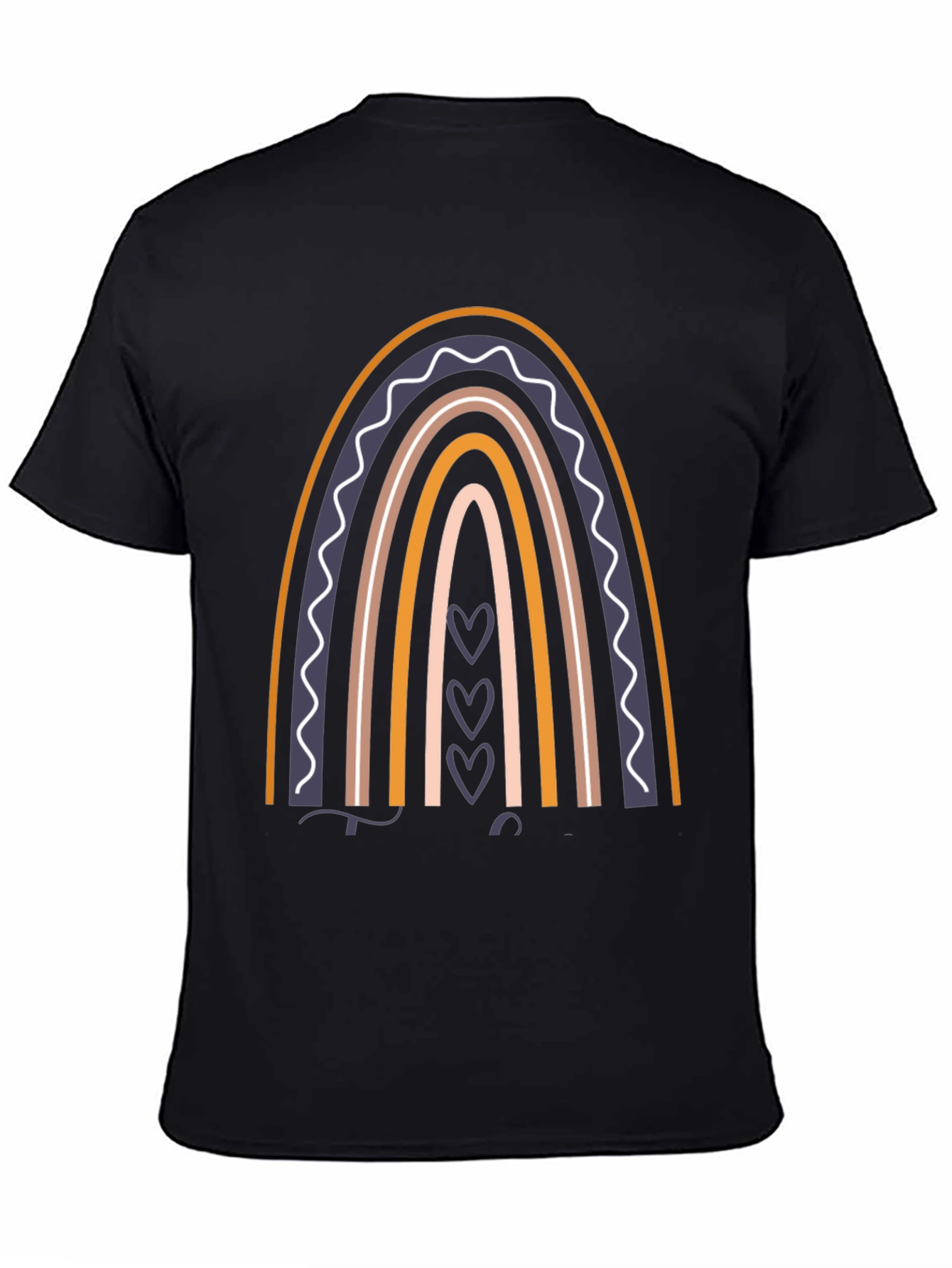 Boho Rainbow Heart Graphic Tee
