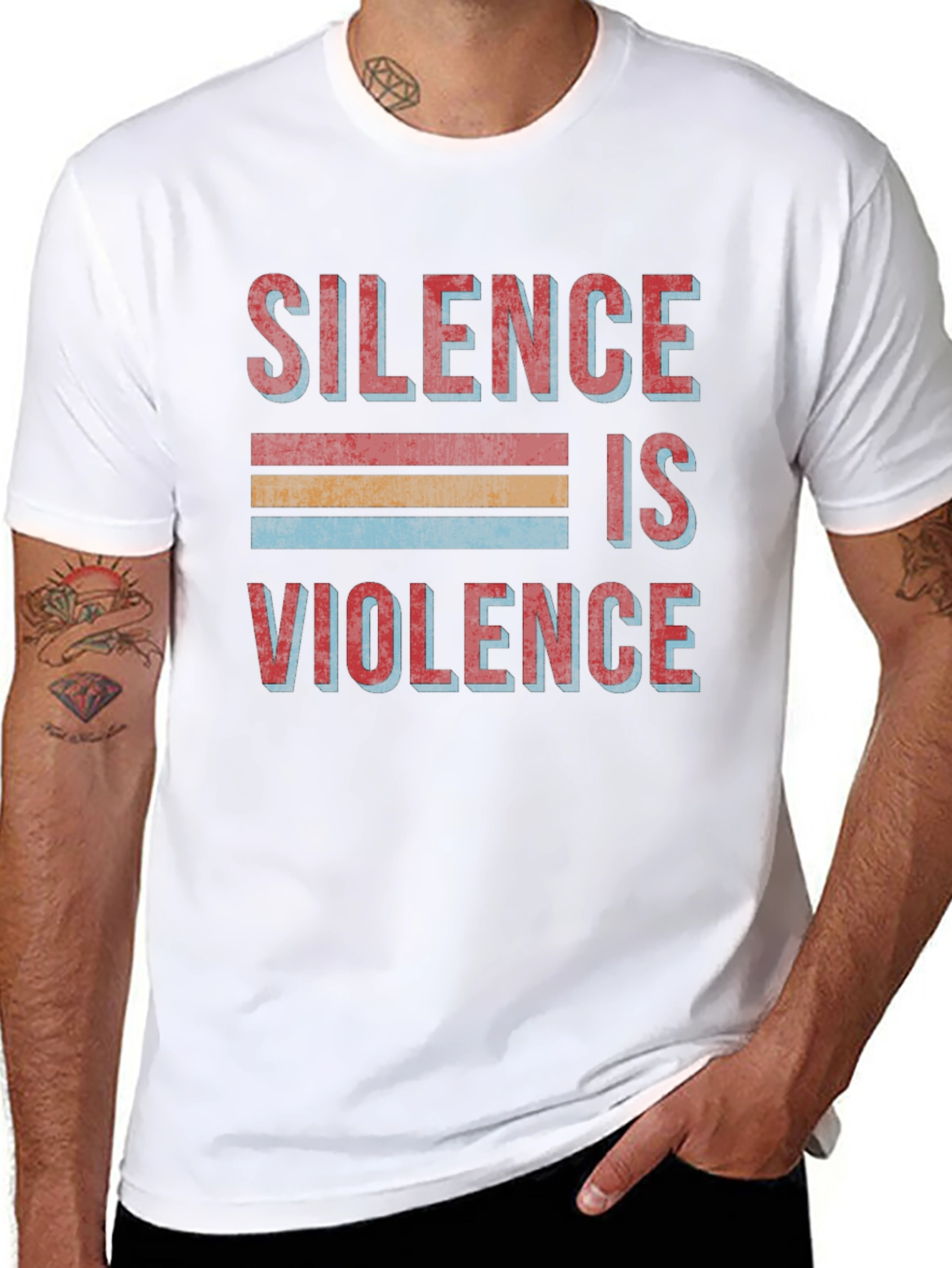 Silence is Violence Retro Graphic Tee