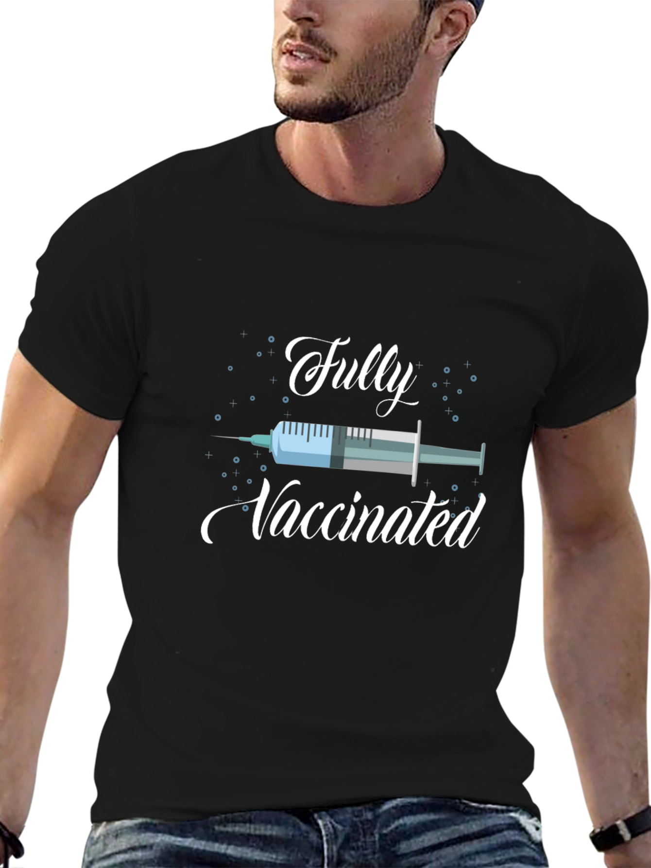 Fully Vaccinated Graphic Tee - Black T-Shirt
