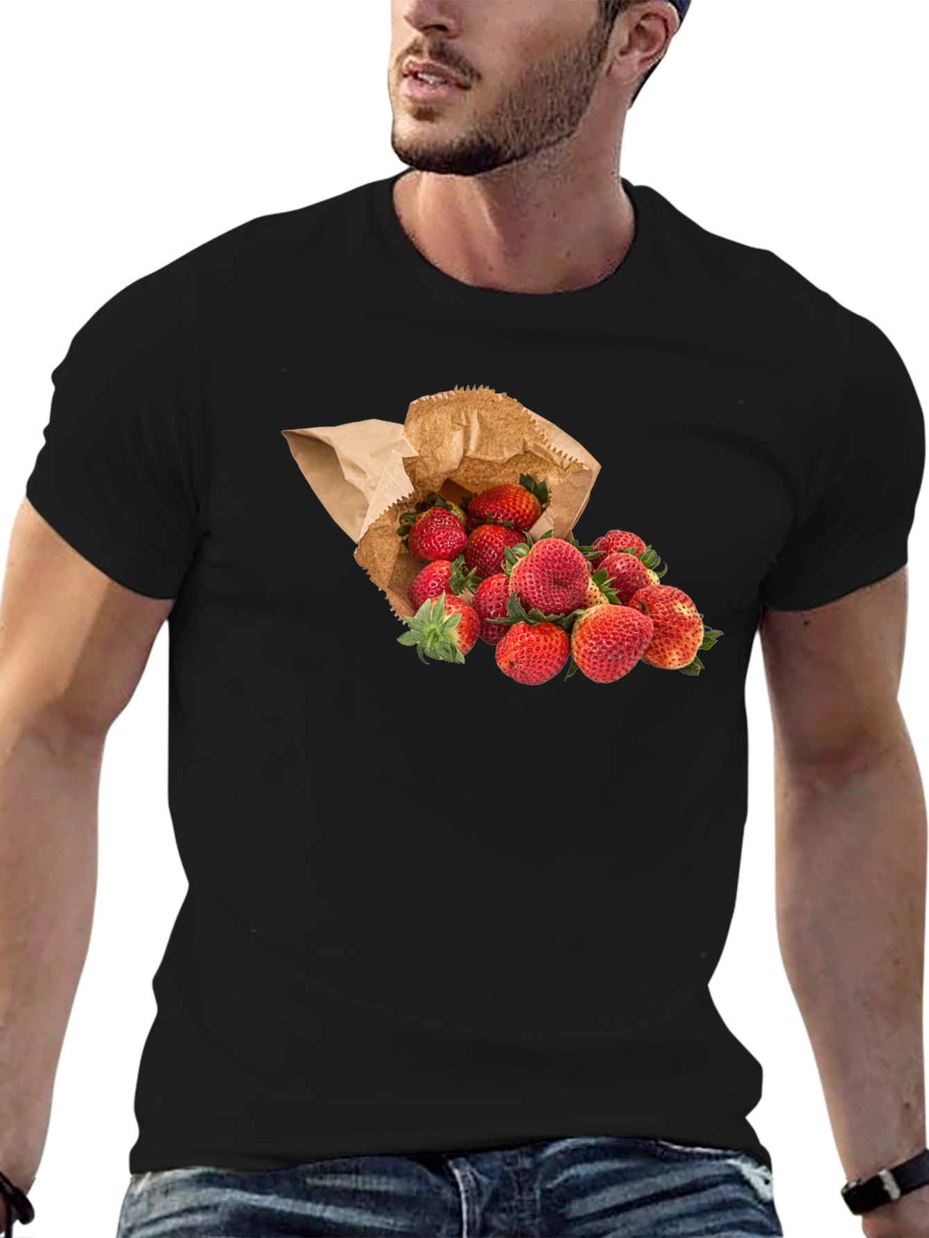 Strawberry Print T-Shirt - Fresh Fruit Tee
