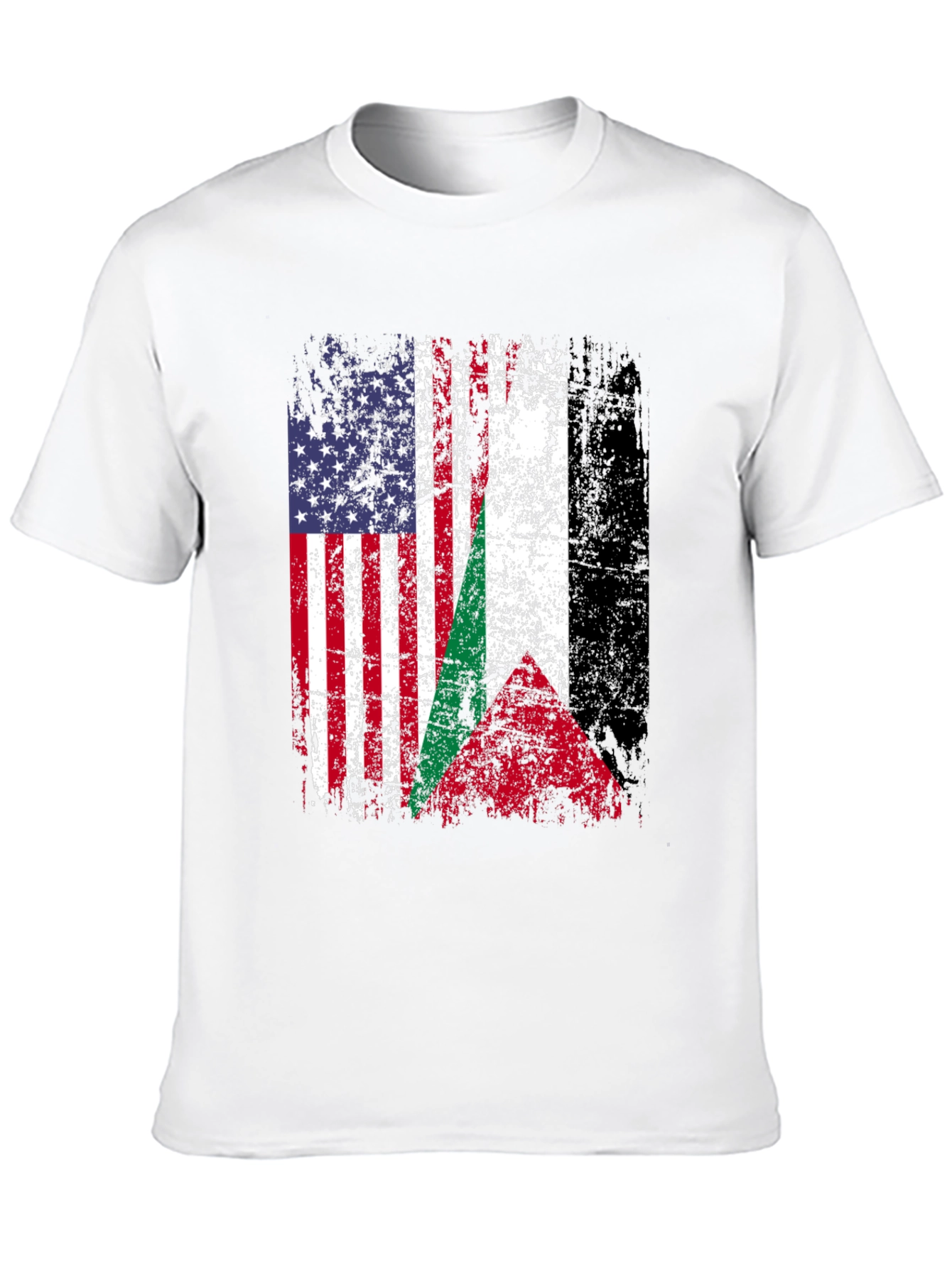 USA & Palestine Flag T-Shirt