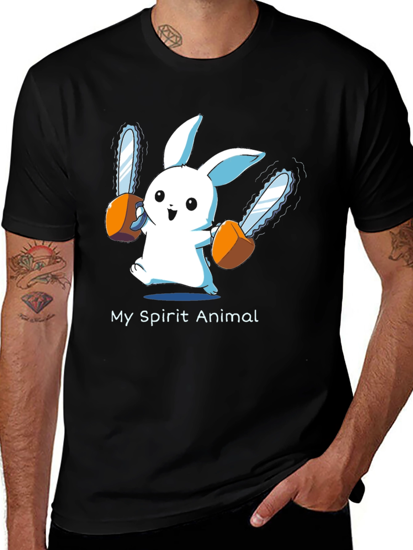 My Spirit Animal Chainsaw Rabbit T-Shirt
