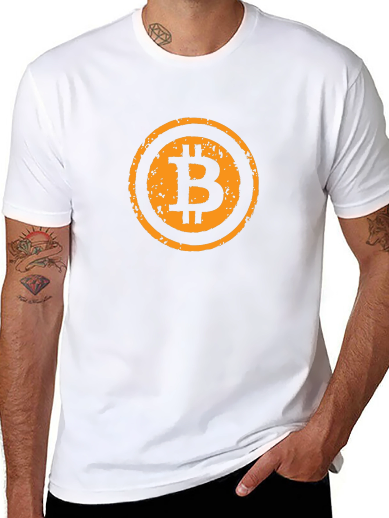 Bitcoin Logo Graphic Tee - Crypto Currency Shirt