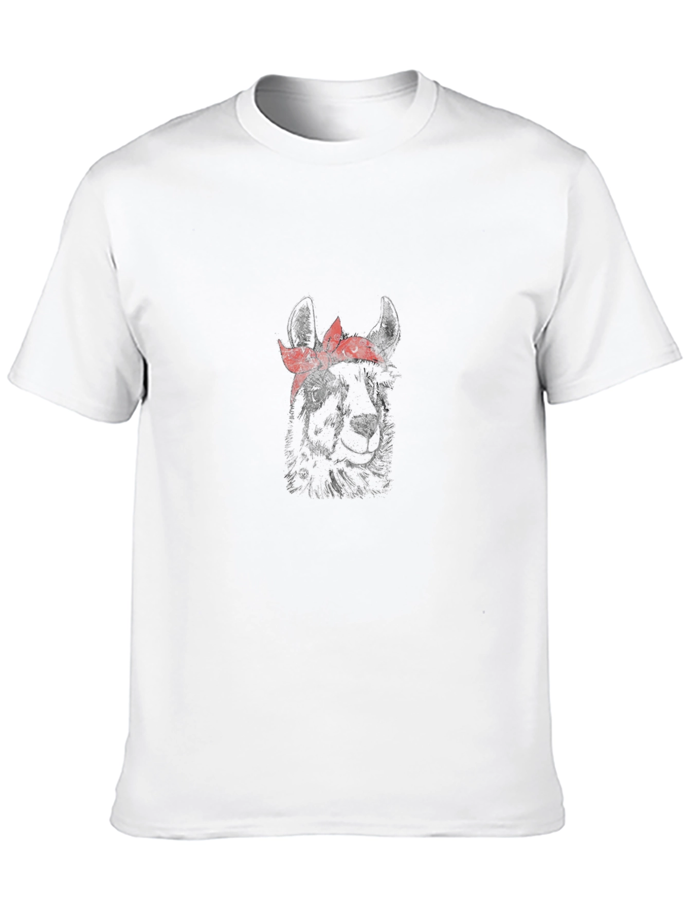 Llama Bandana Graphic Tee - Trendy Mens Black T-Shirt