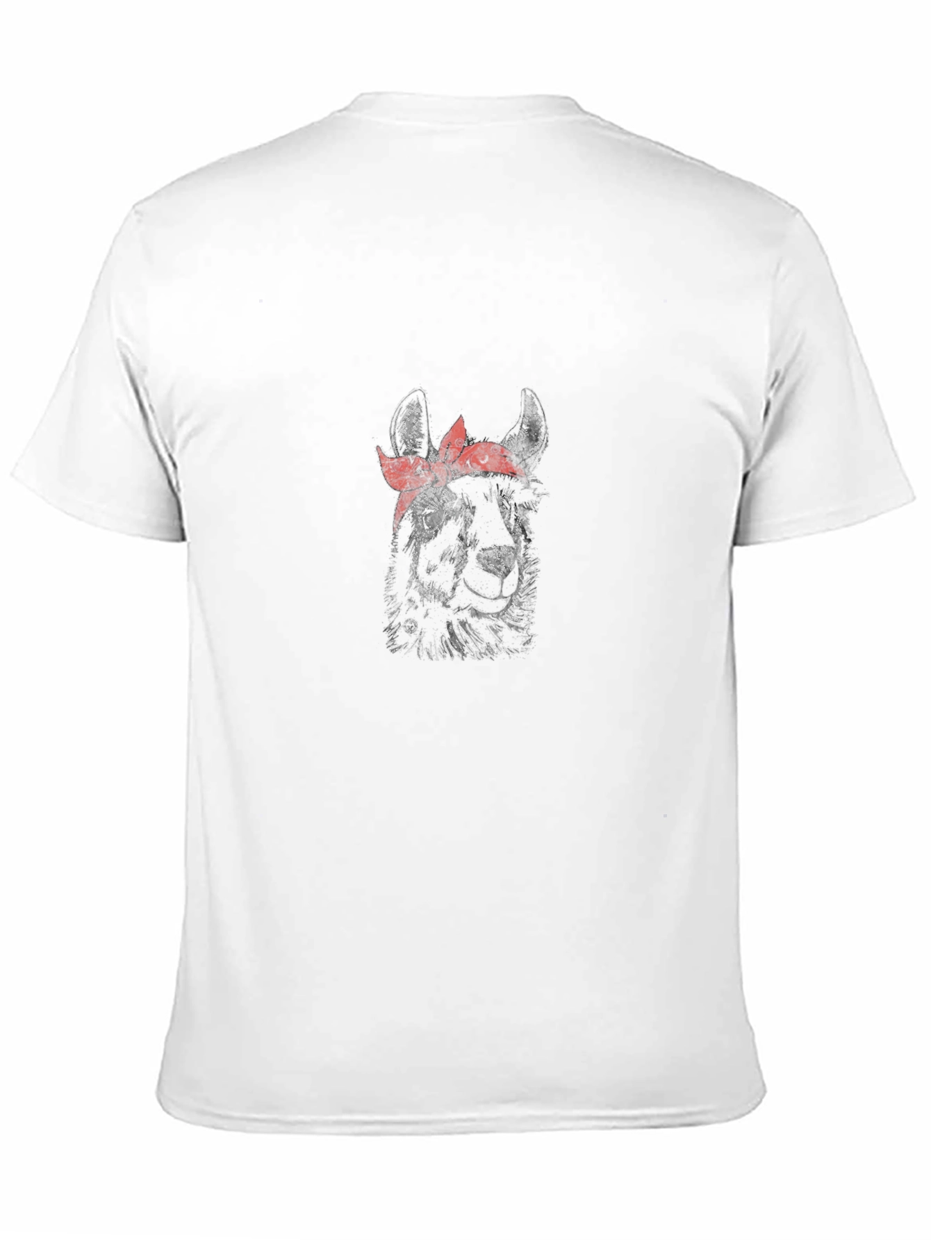 Llama Bandana Graphic Tee - Trendy Mens Black T-Shirt