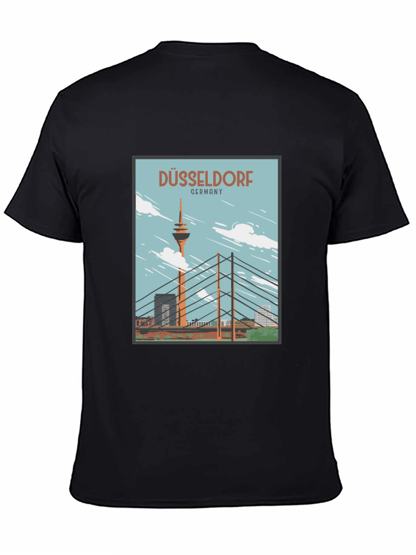 Düsseldorf Germany T-Shirt - Rhine River Landmark Tee