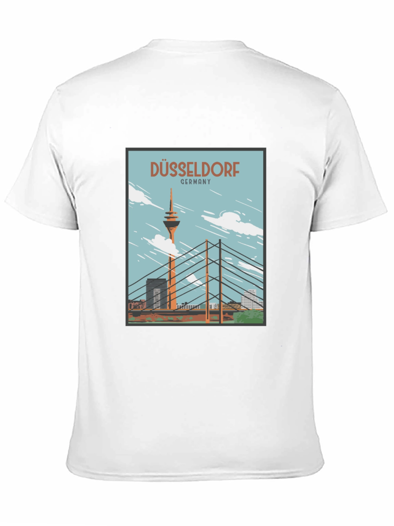 Düsseldorf Germany T-Shirt - Rhine River Landmark Tee