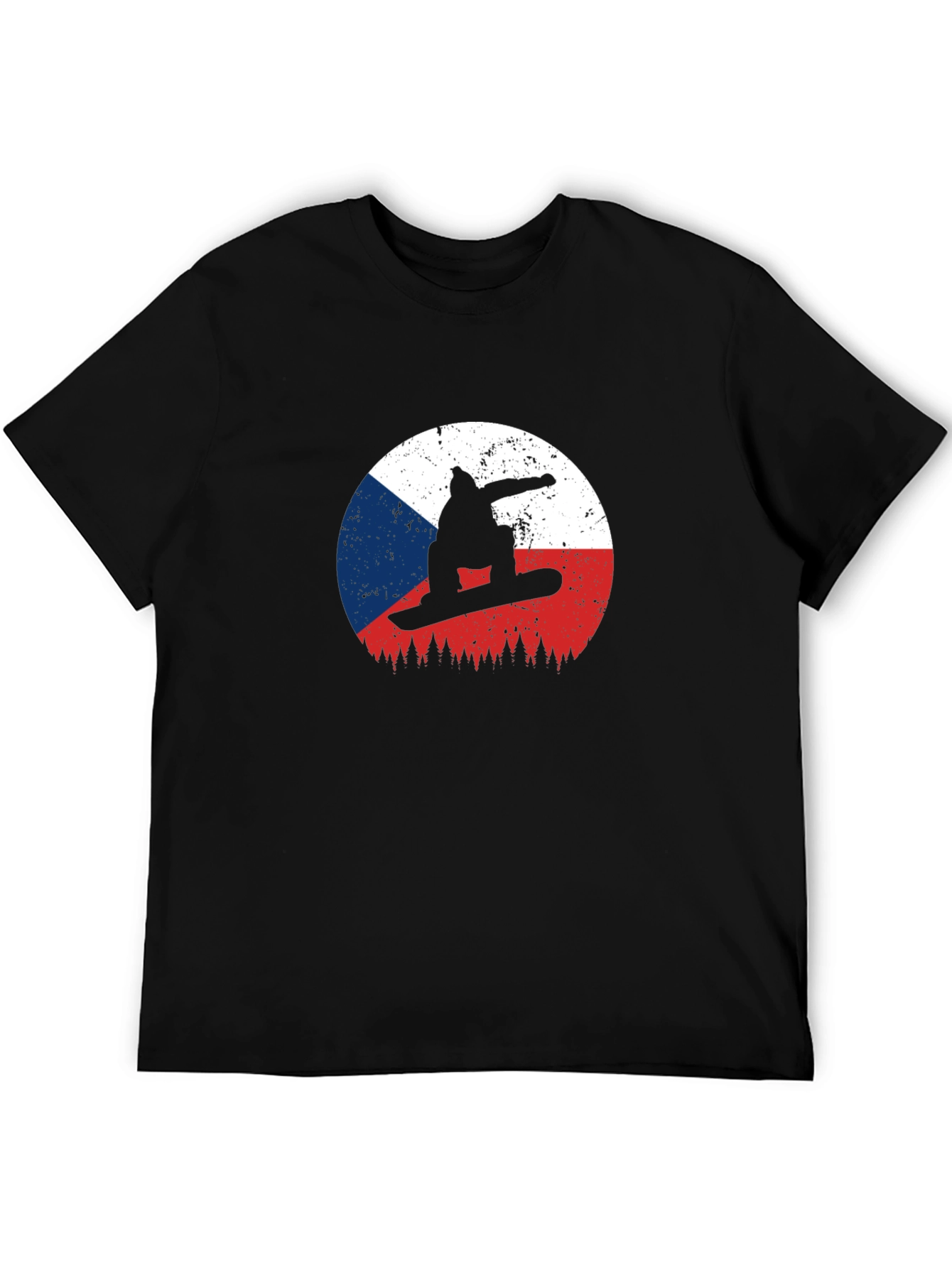 Czech Republic Snowboard Silhouette Tee