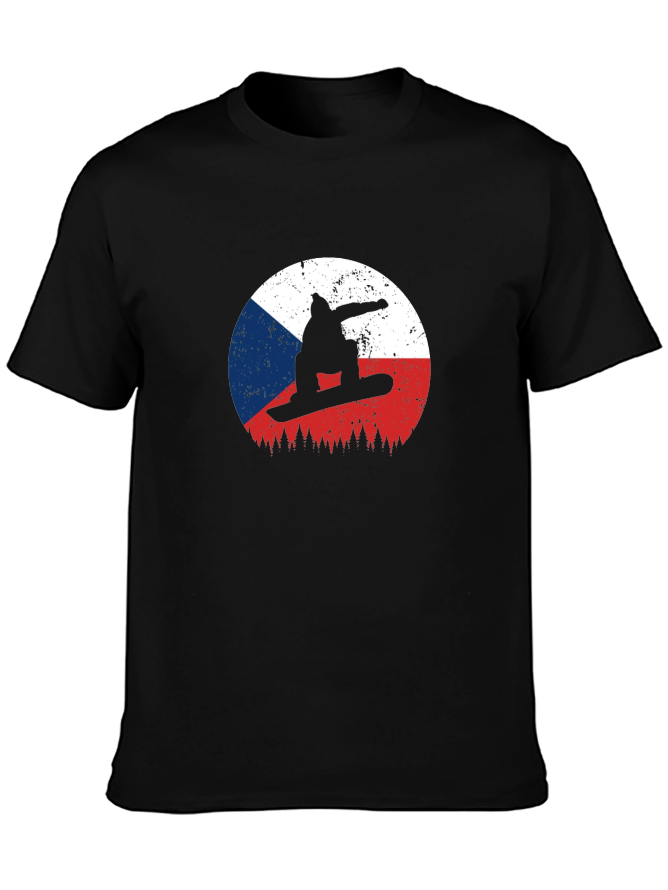 Czech Republic Snowboard Silhouette Tee