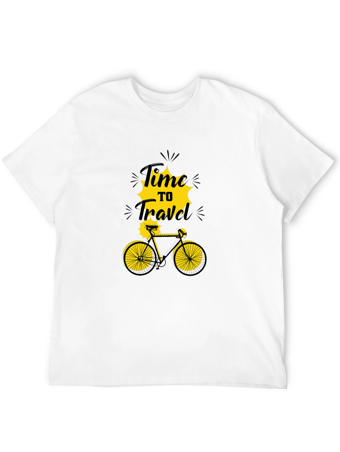 Time to Travel Bicycle Graphic T-Shirt