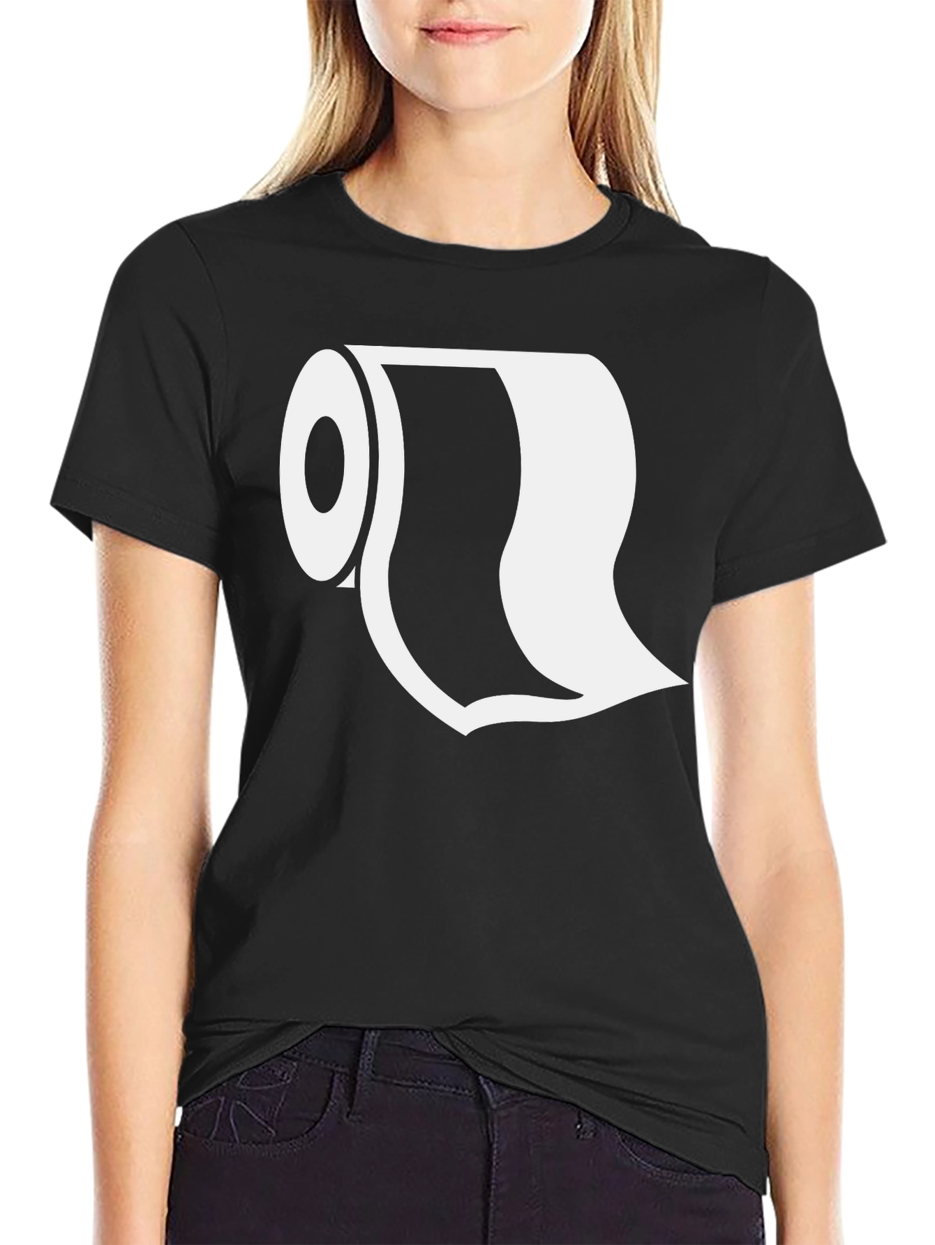 Funny Toilet Paper Roll Graphic T-Shirt - Novelty Tee