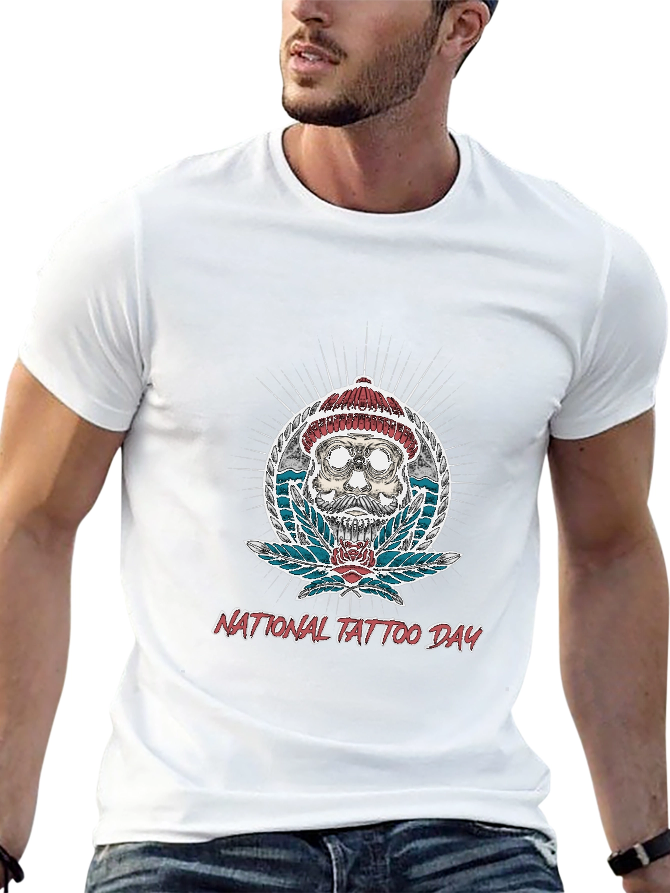 National Tattoo Day Skull Graphic Tee