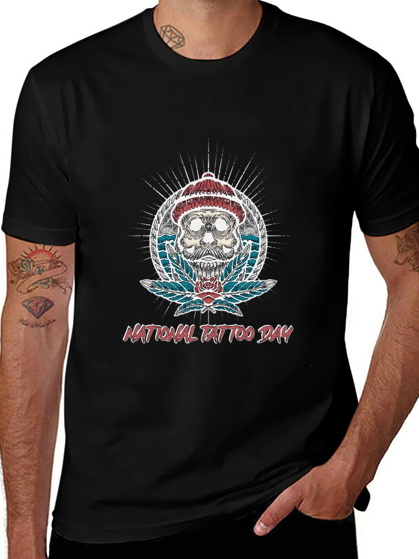 National Tattoo Day Skull Graphic Tee