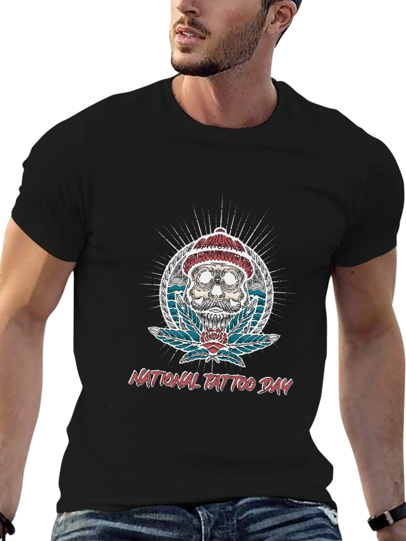 National Tattoo Day Skull Graphic Tee