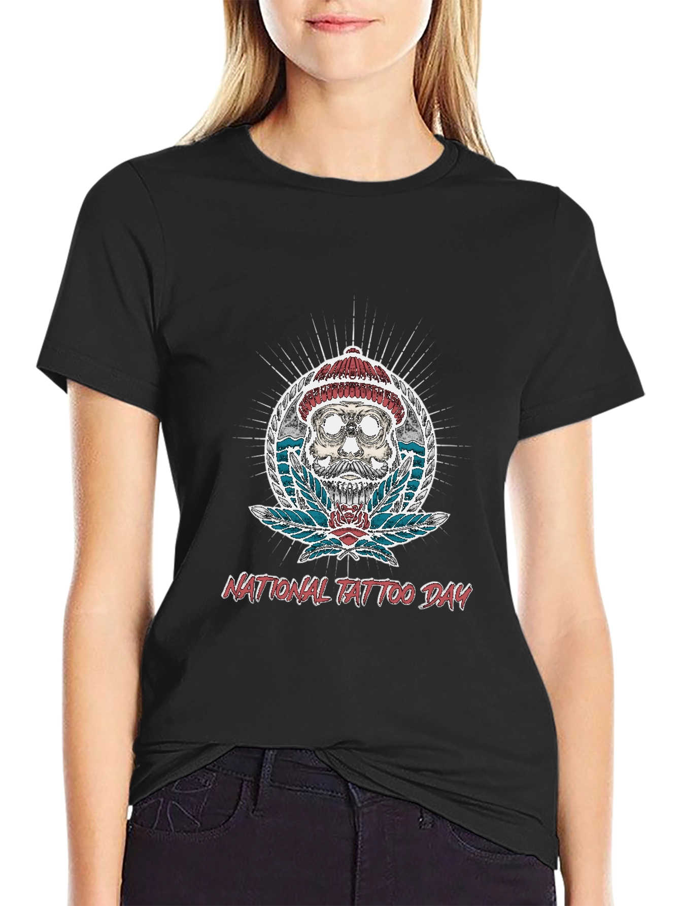 National Tattoo Day Skull Graphic Tee