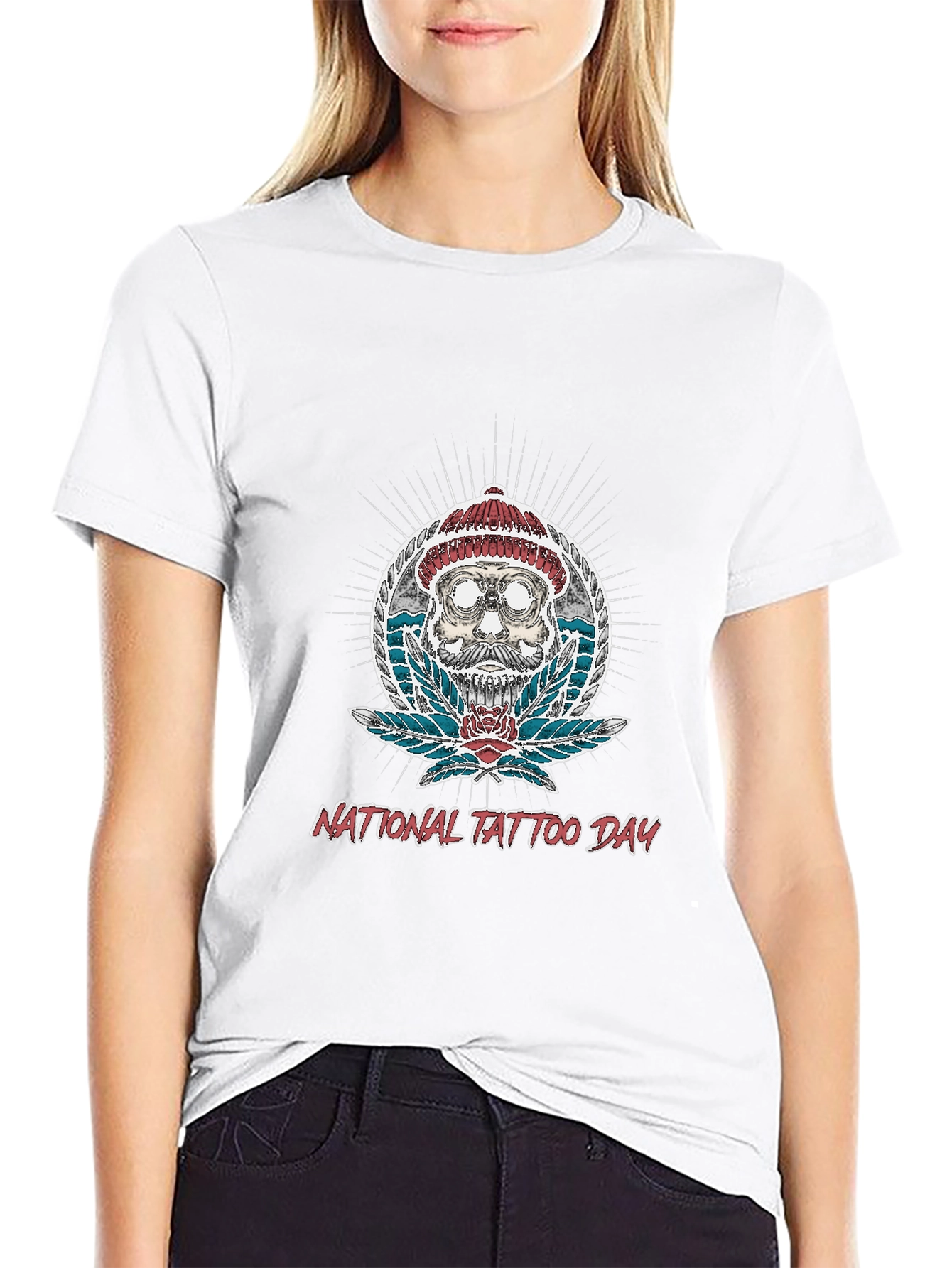 National Tattoo Day Skull Graphic Tee