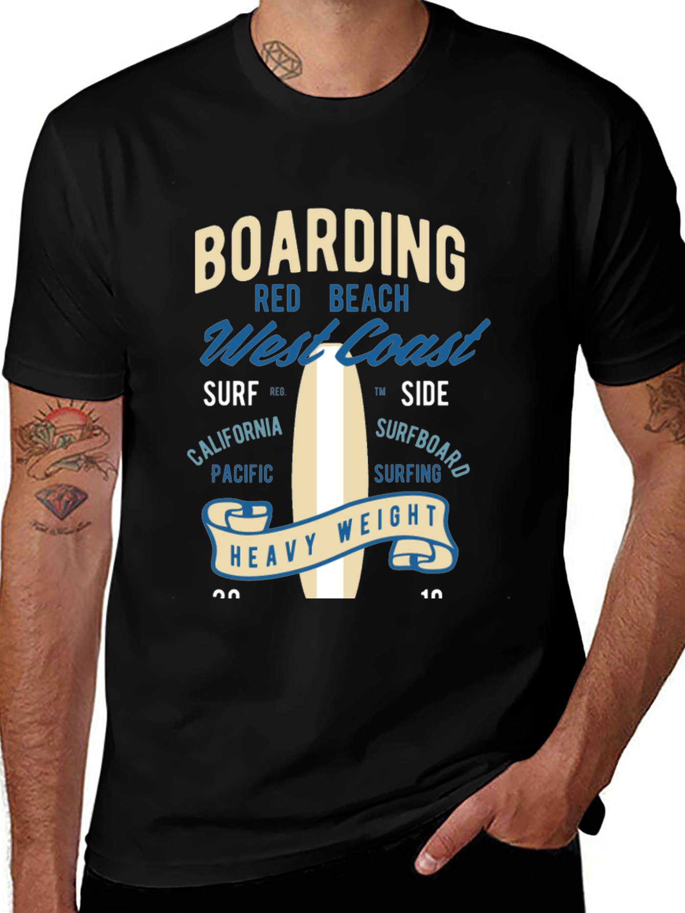 Boarding West Coast Graphic T-Shirt