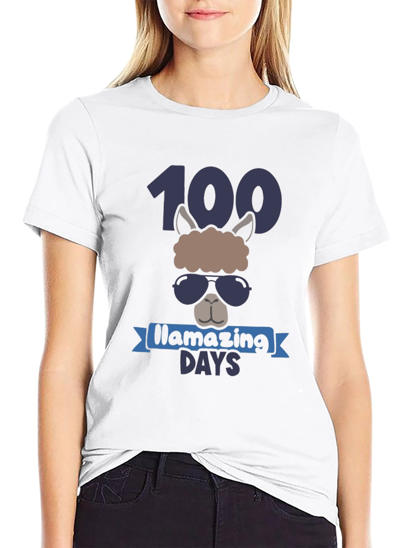 Llama 100 Days of School T-Shirt