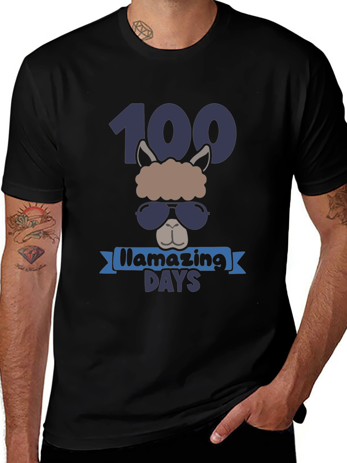 Llama 100 Days of School T-Shirt