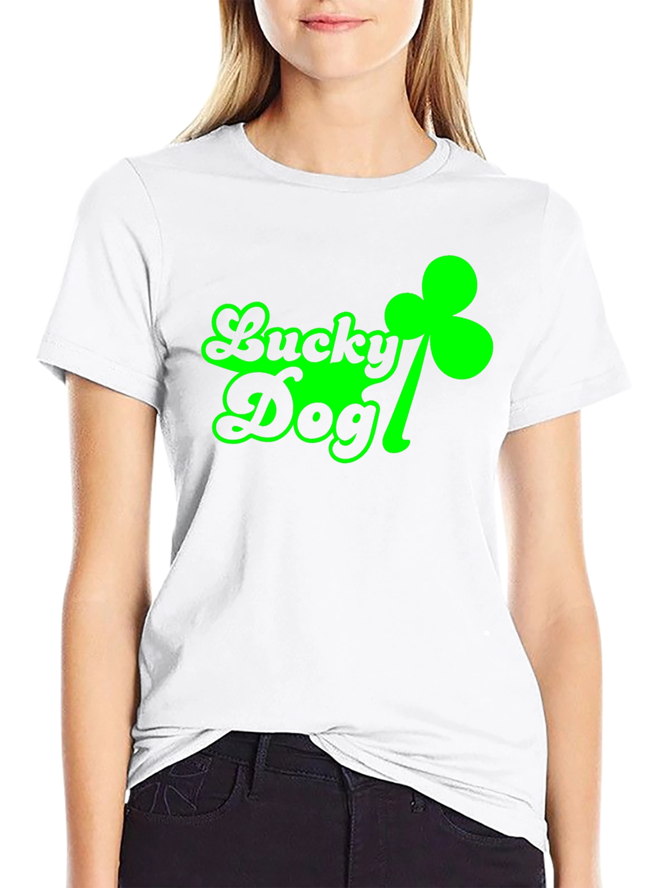 Lucky Dog St. Patricks Day T-Shirt - Black