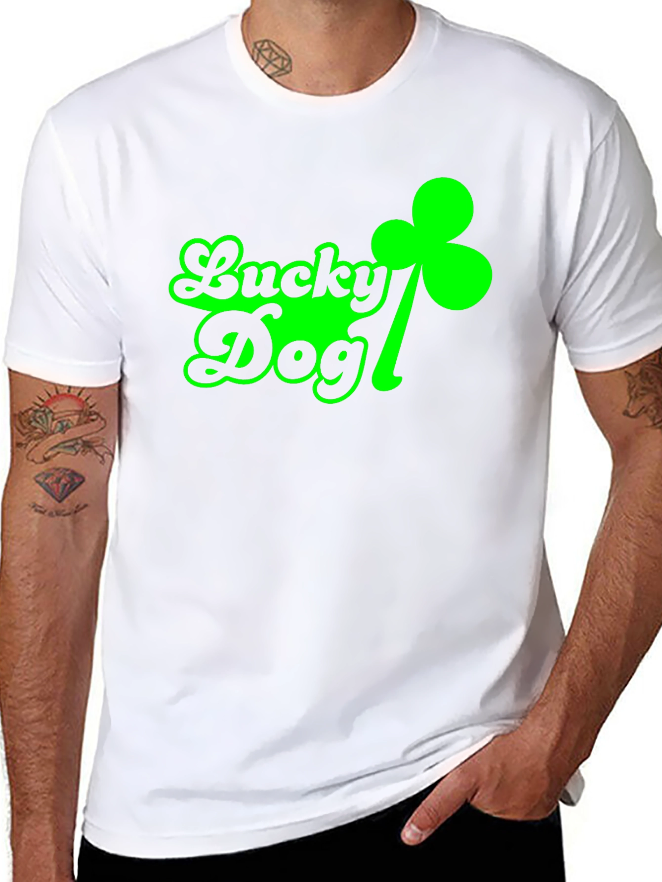 Lucky Dog St. Patricks Day T-Shirt - Black