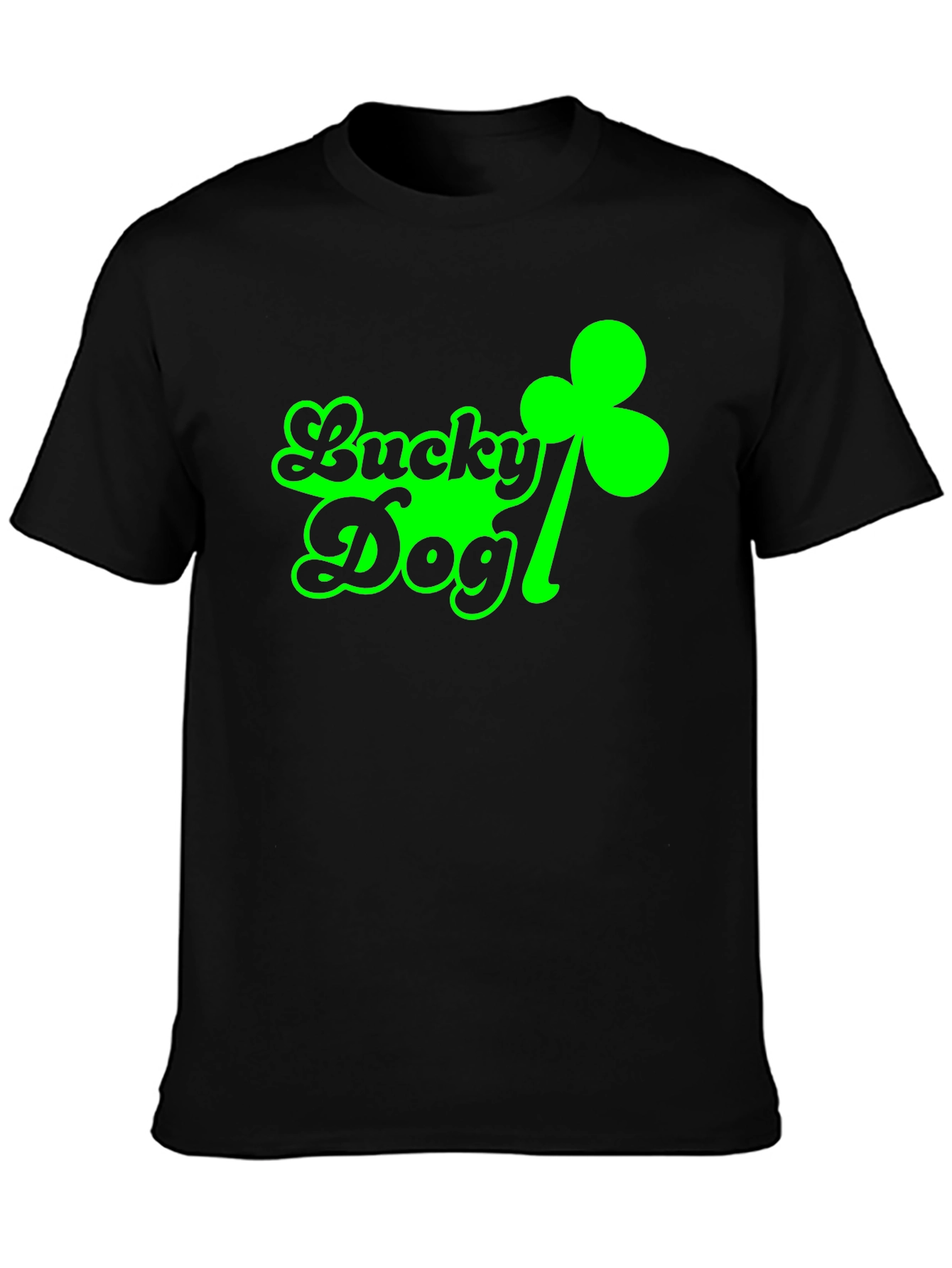 Lucky Dog St. Patricks Day T-Shirt - Black