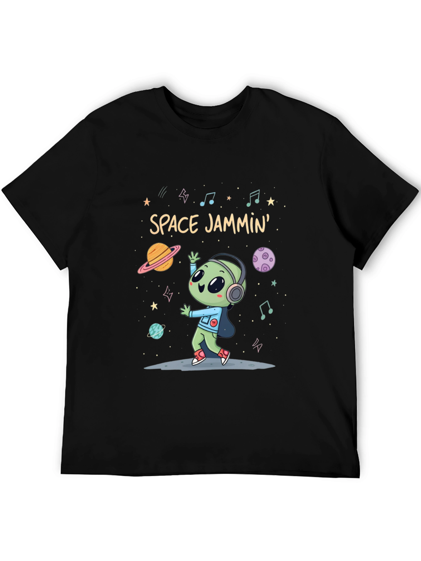 Space Jammin Alien Graphic Tee - Black