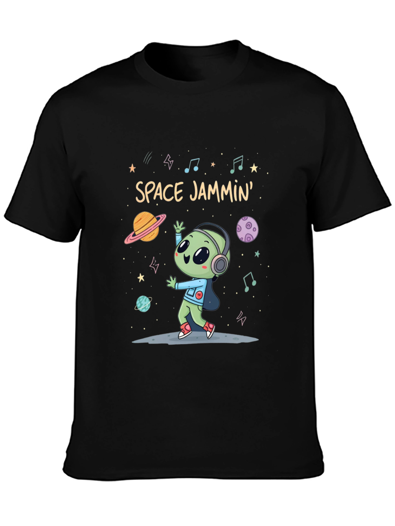 Space Jammin Alien Graphic Tee - Black