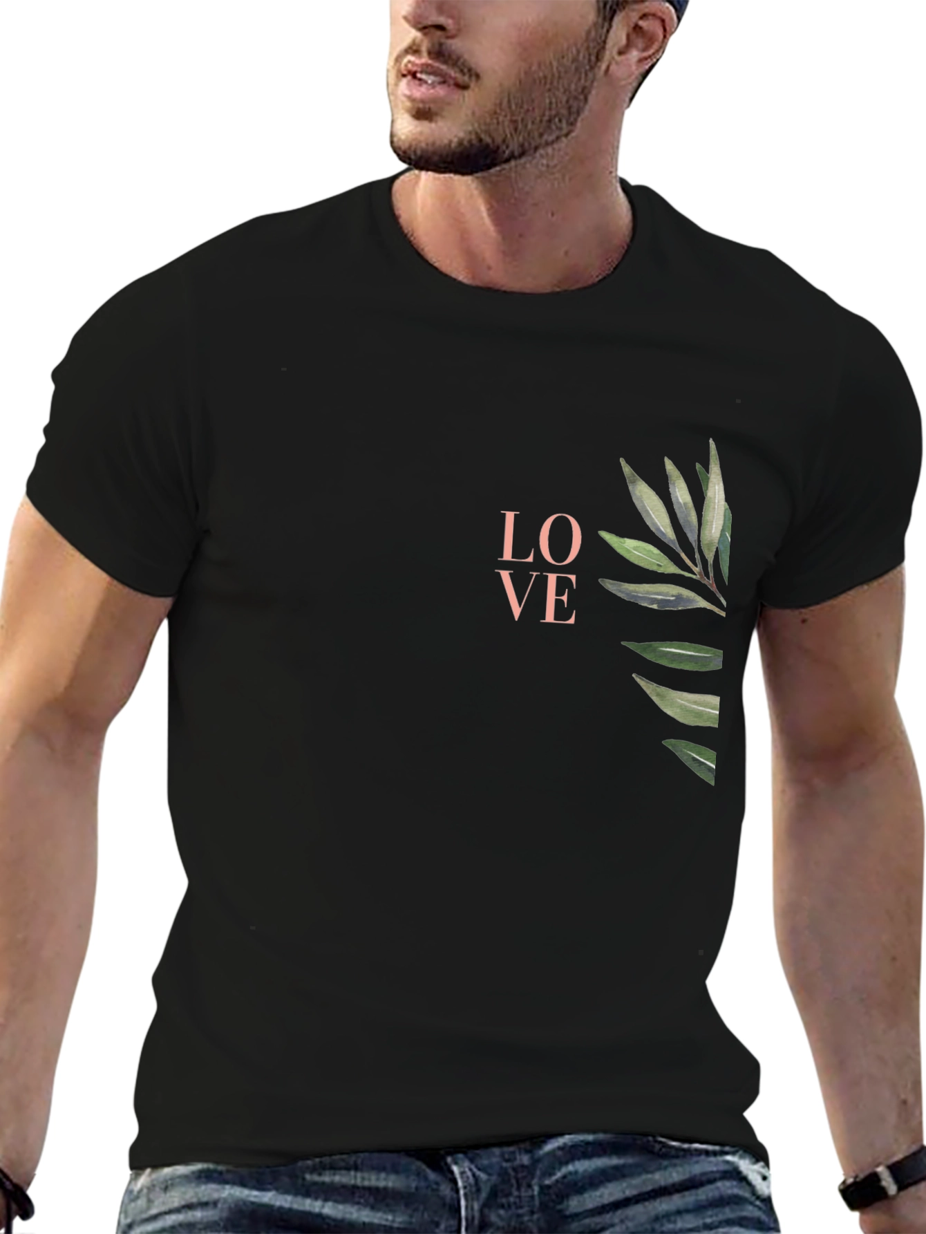 Love Leaf Graphic T-Shirt - Stylish Mens Tee