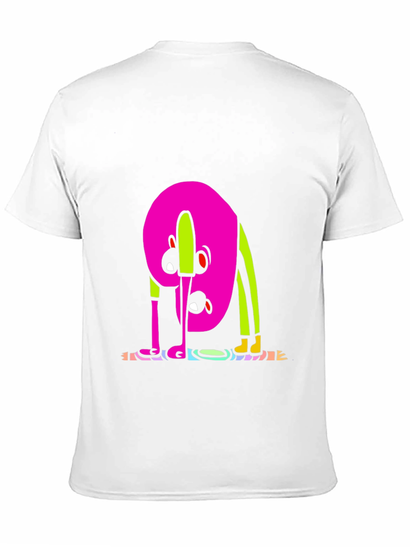 Funky Cartoon Graphic Tee - Black