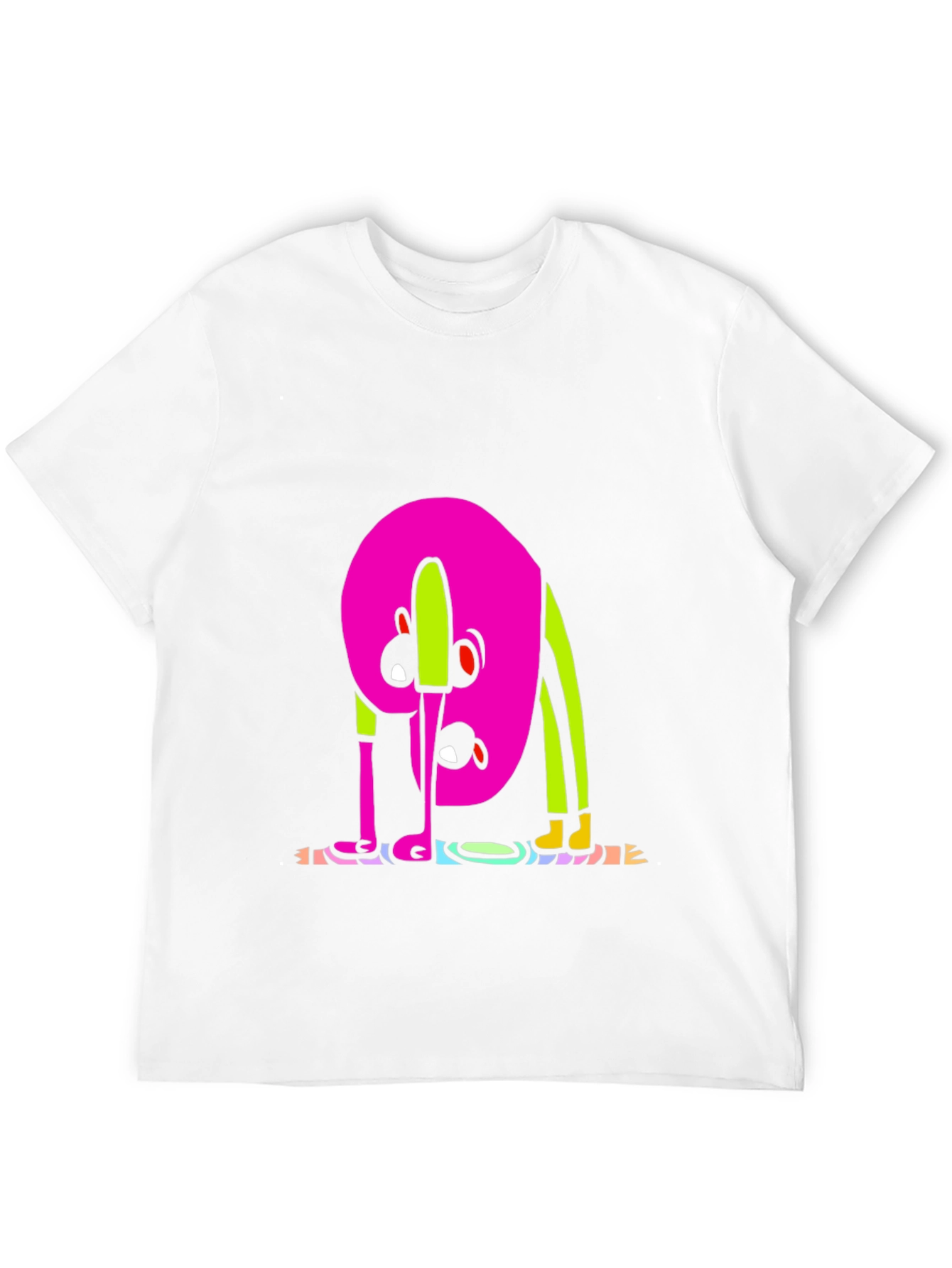 Funky Cartoon Graphic Tee - Black