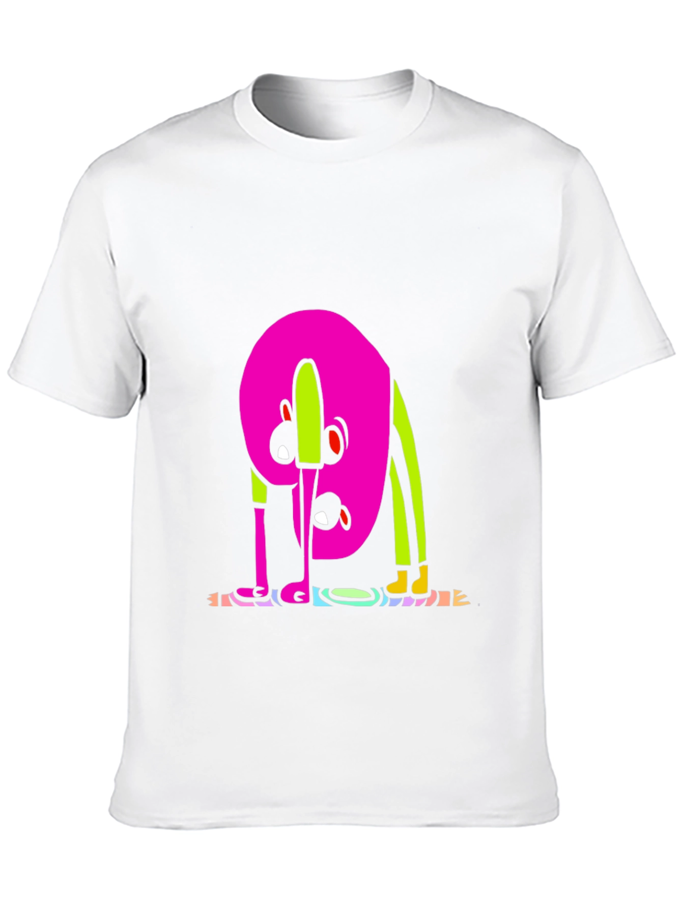 Funky Cartoon Graphic Tee - Black