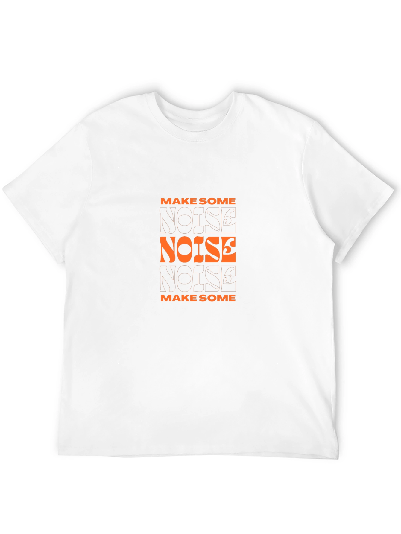 Make Some Noise Graphic Tee - Black Cotton Blend