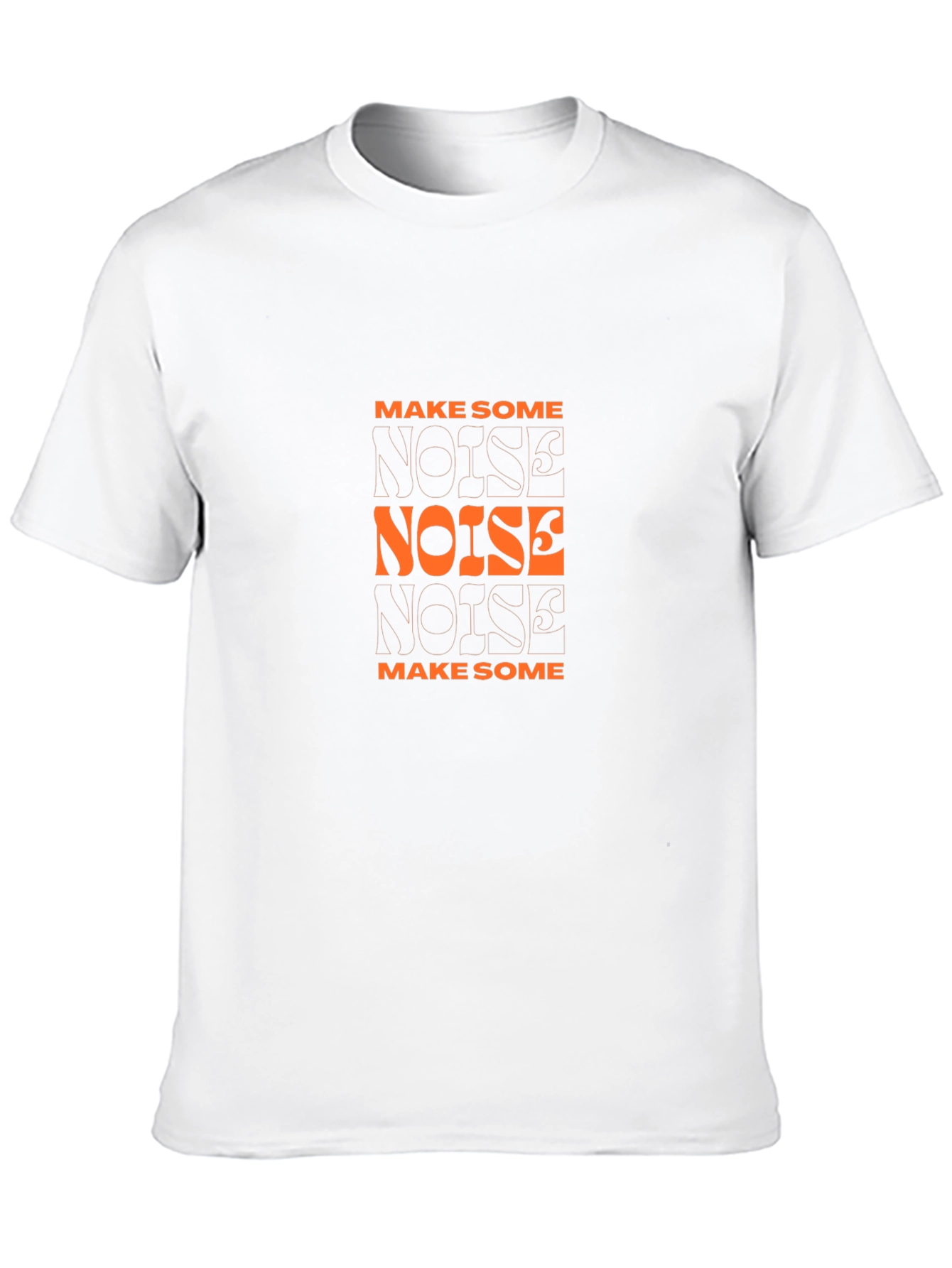 Make Some Noise Graphic Tee - Black Cotton Blend