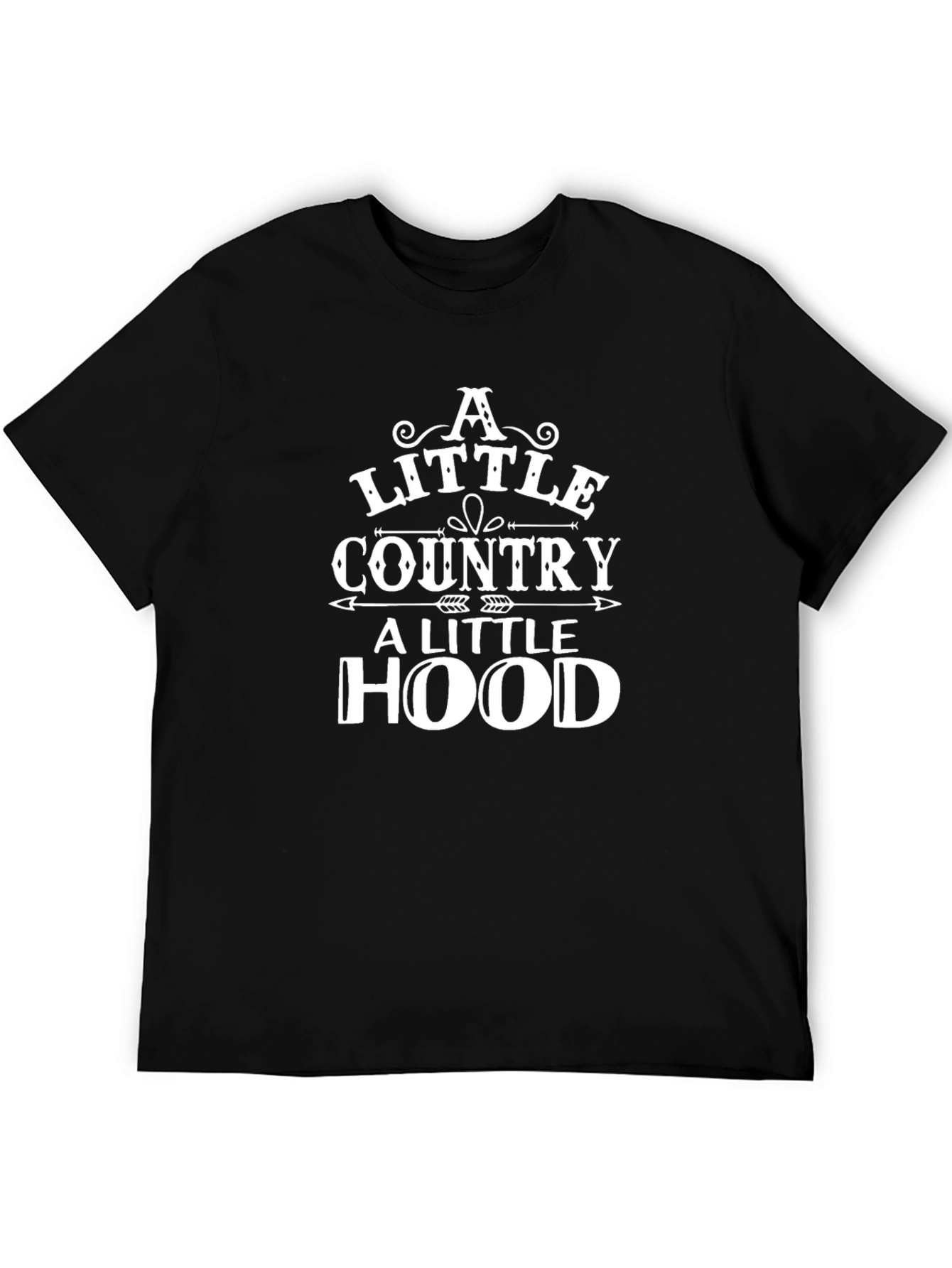 Country Hood T-Shirt - Black Graphic Tee