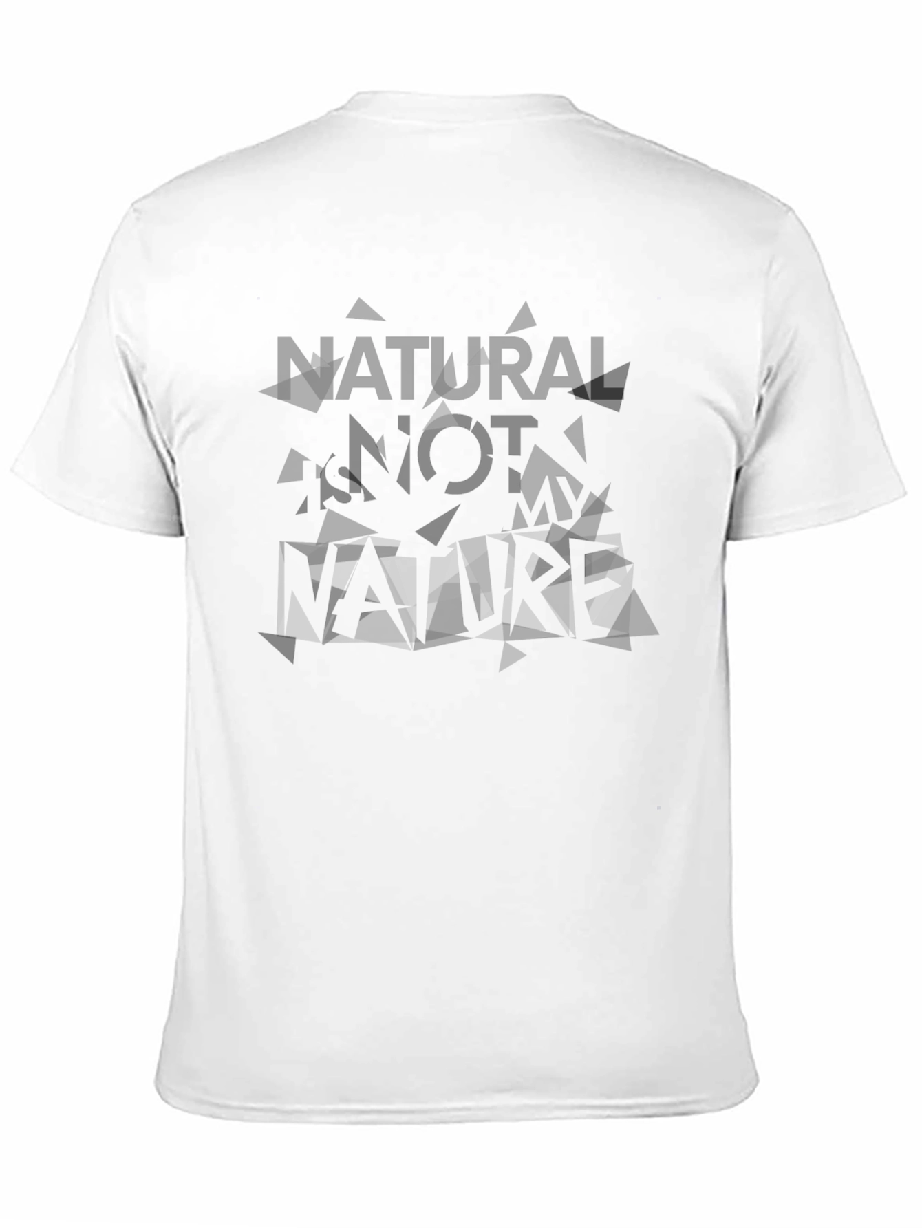 Abstract Natural Not My Nature Graphic Black T-Shirt
