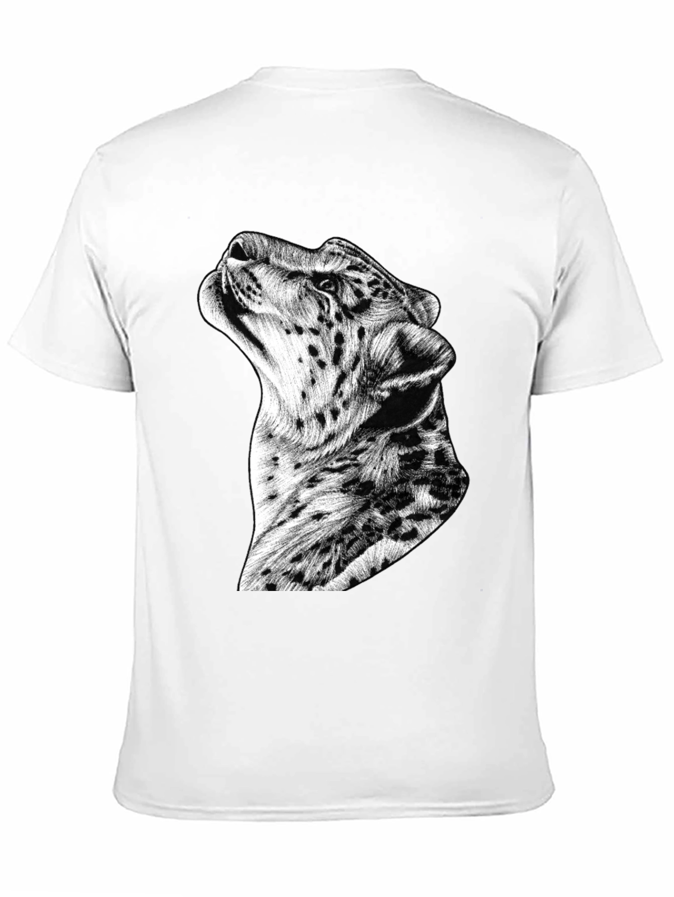 Stylish Leopard Graphic Print Black T-Shirt