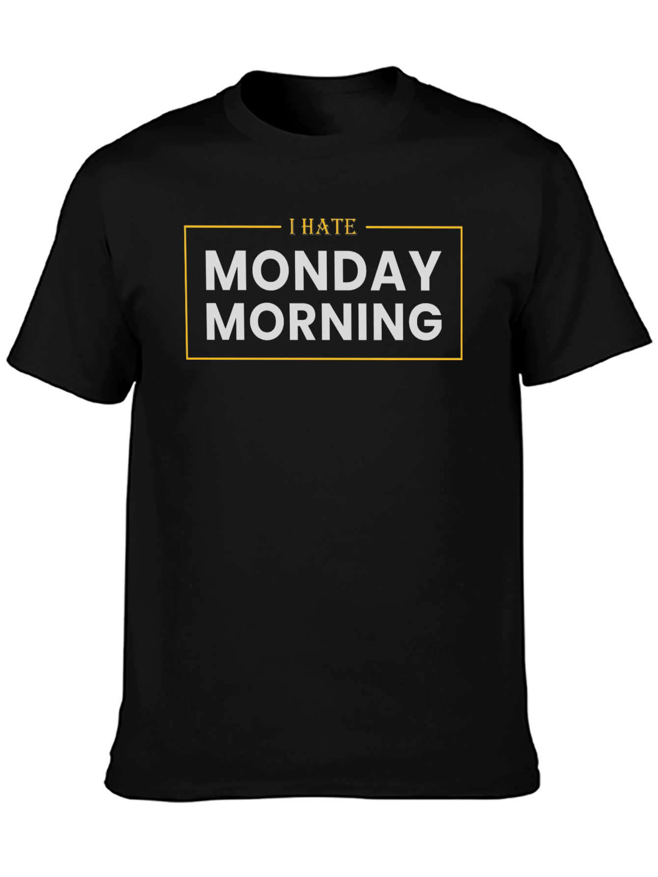 I Hate Monday Morning Graphic Tee - Black