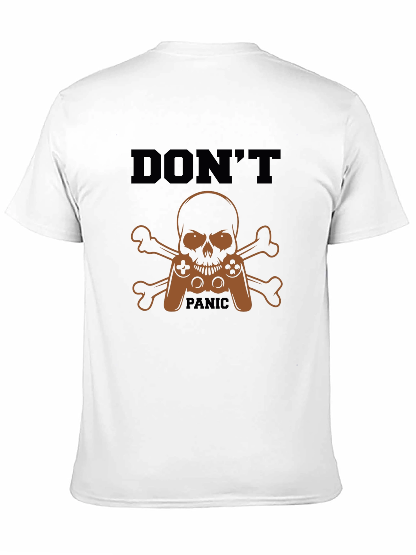 Dont Panic Gamer Skull T-Shirt